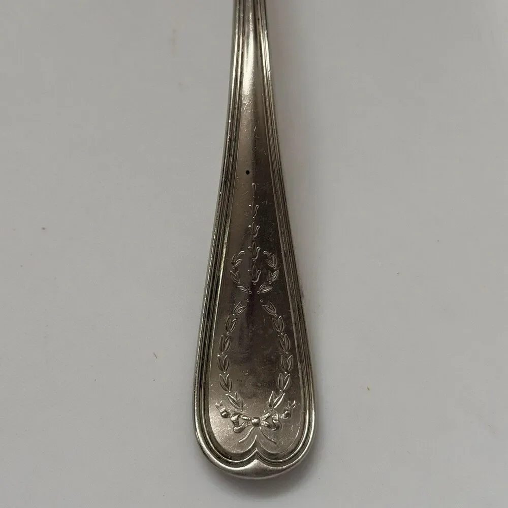 Antique 1908 Wm Rogers Garrick Silverplate Soup Ladle 11” Long Handle Serving